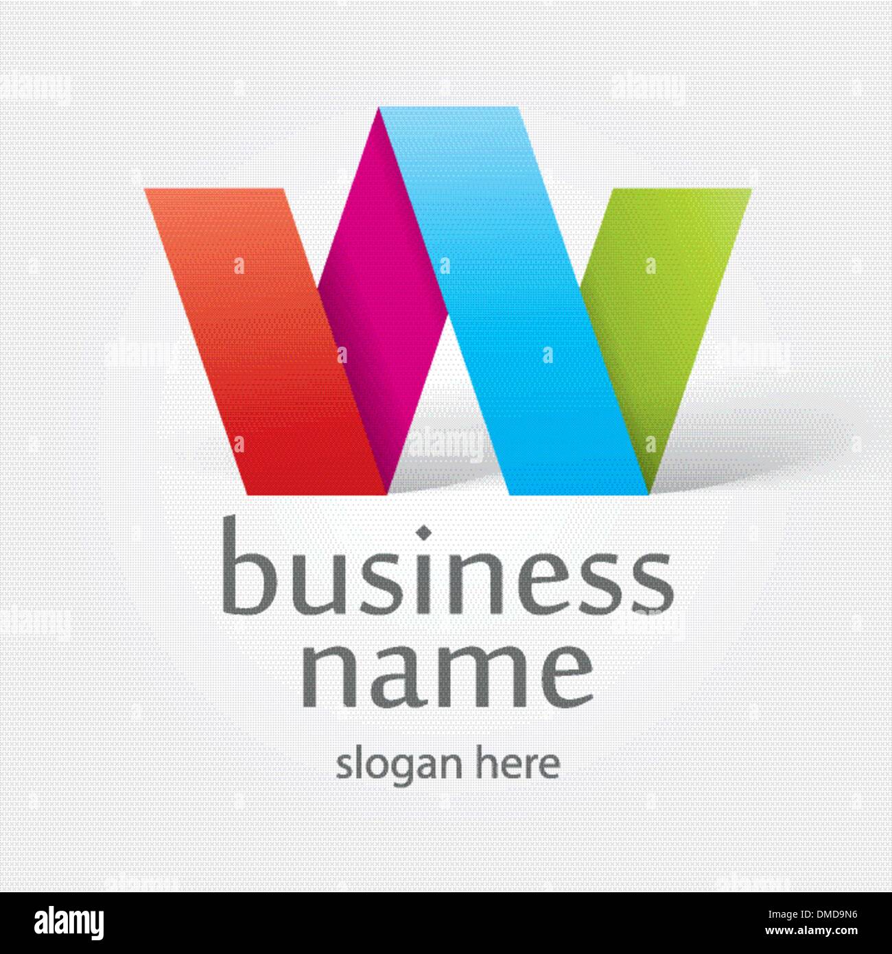 Logo sous la forme de rubans colorés Illustration de Vecteur