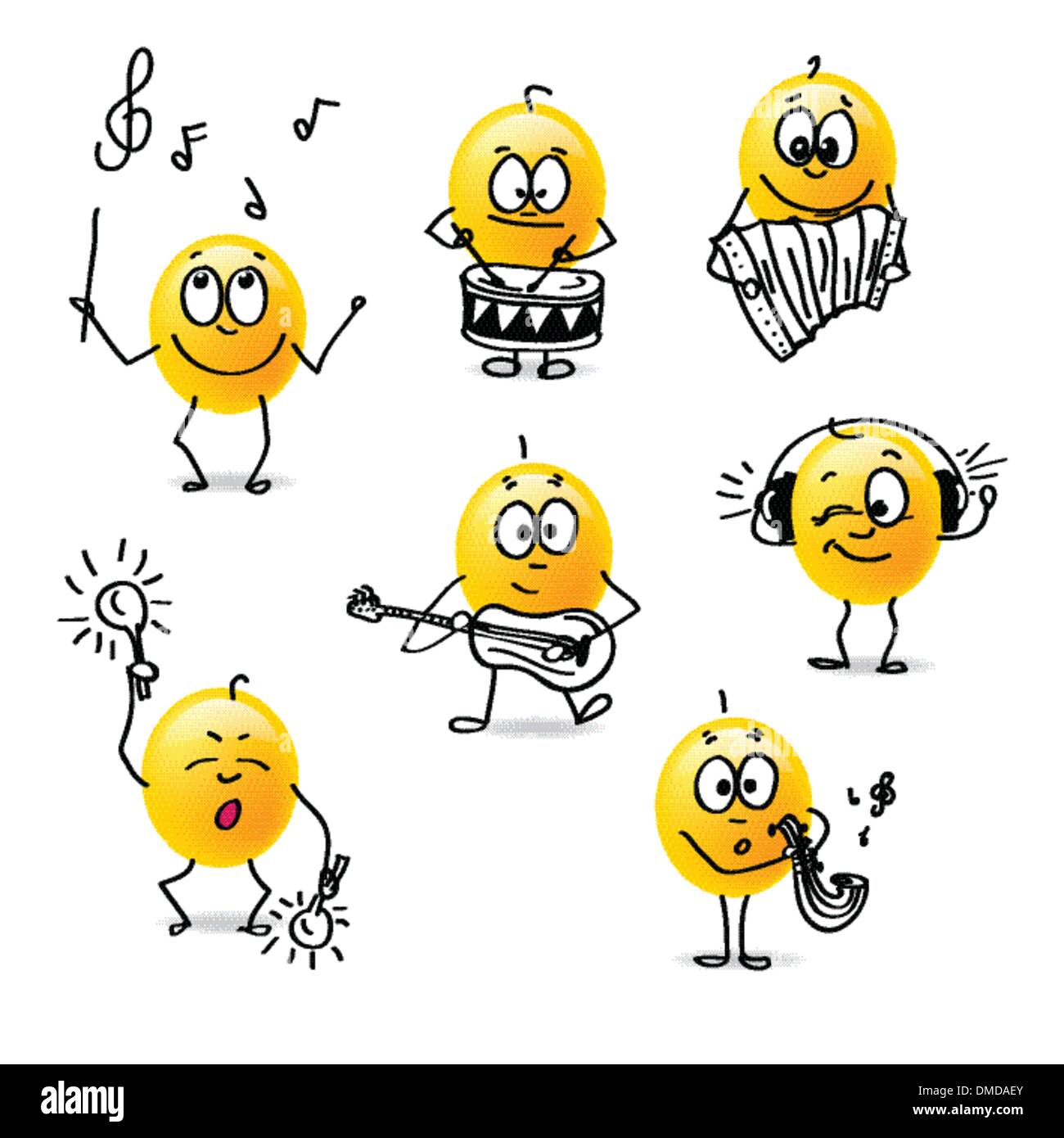 Instruments de musique smiley vecteur Illustration de Vecteur