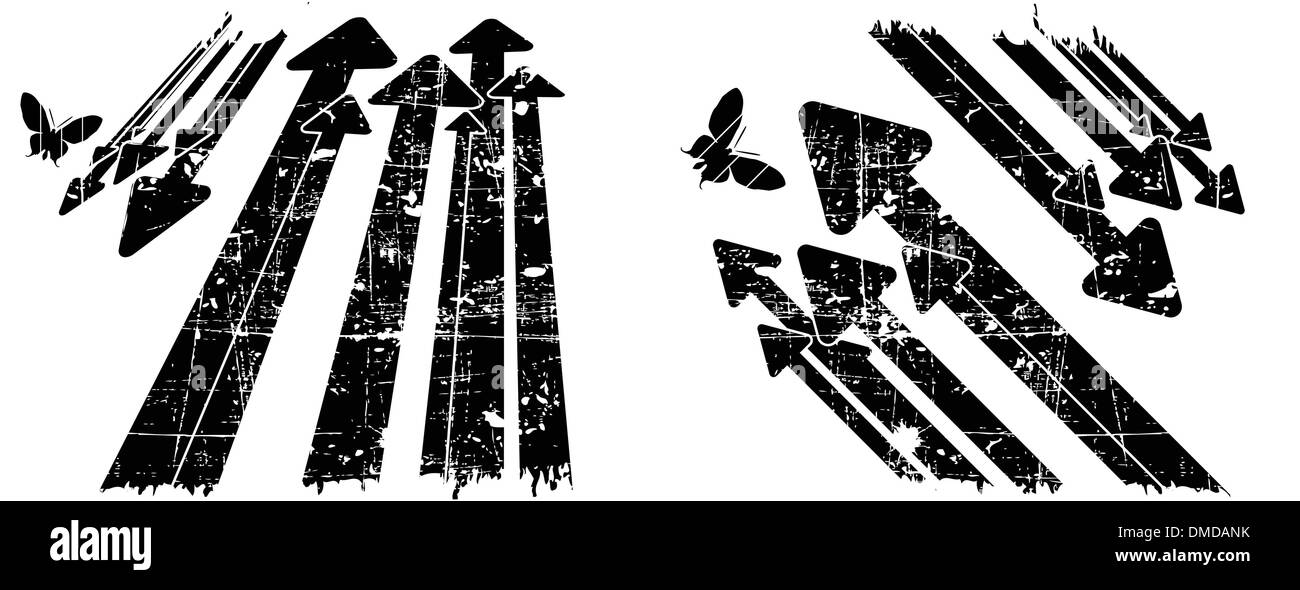 Le noir et blanc rétro vector grunge background Illustration de Vecteur