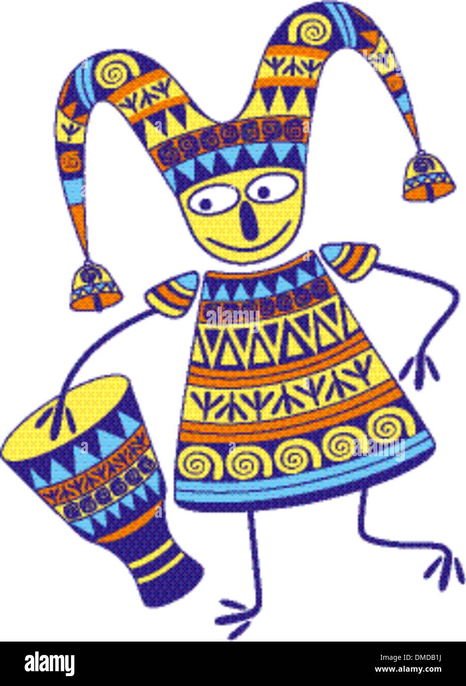 musicien Illustration de Vecteur