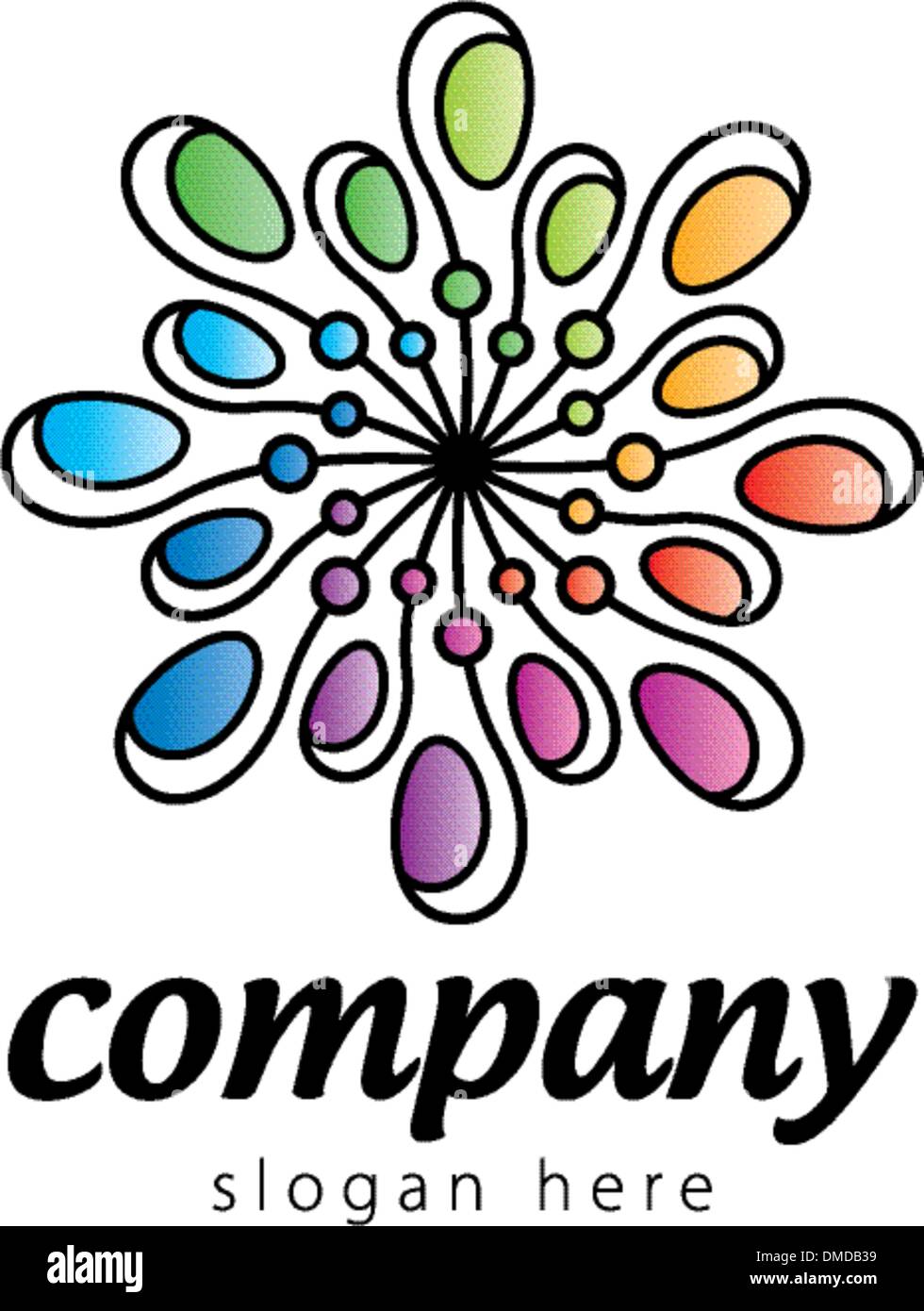 Logo abstrait coloré Illustration de Vecteur