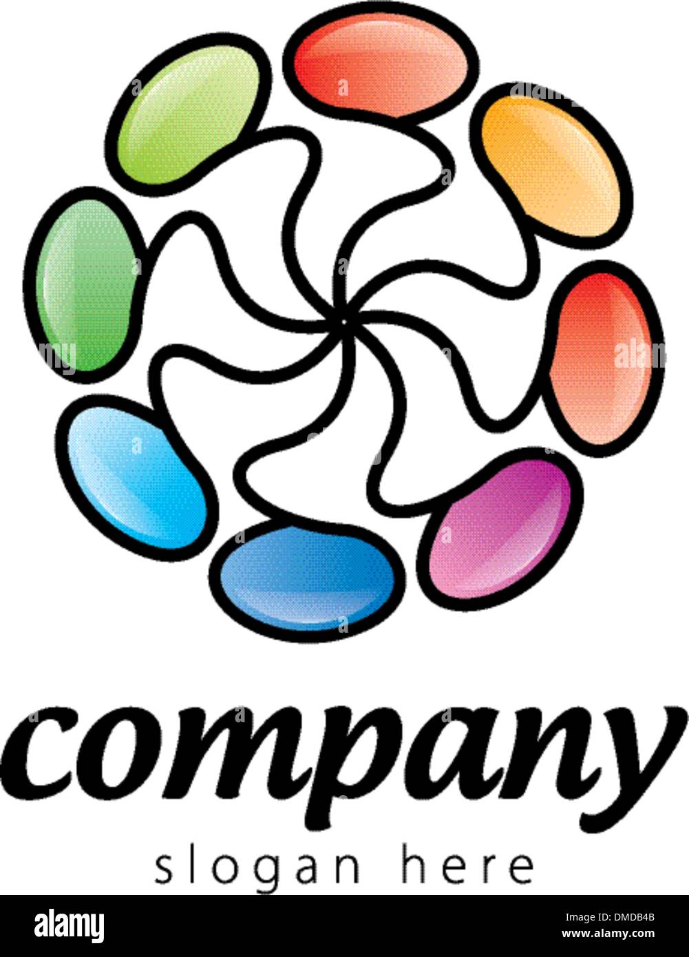 logo d’ovales Illustration de Vecteur