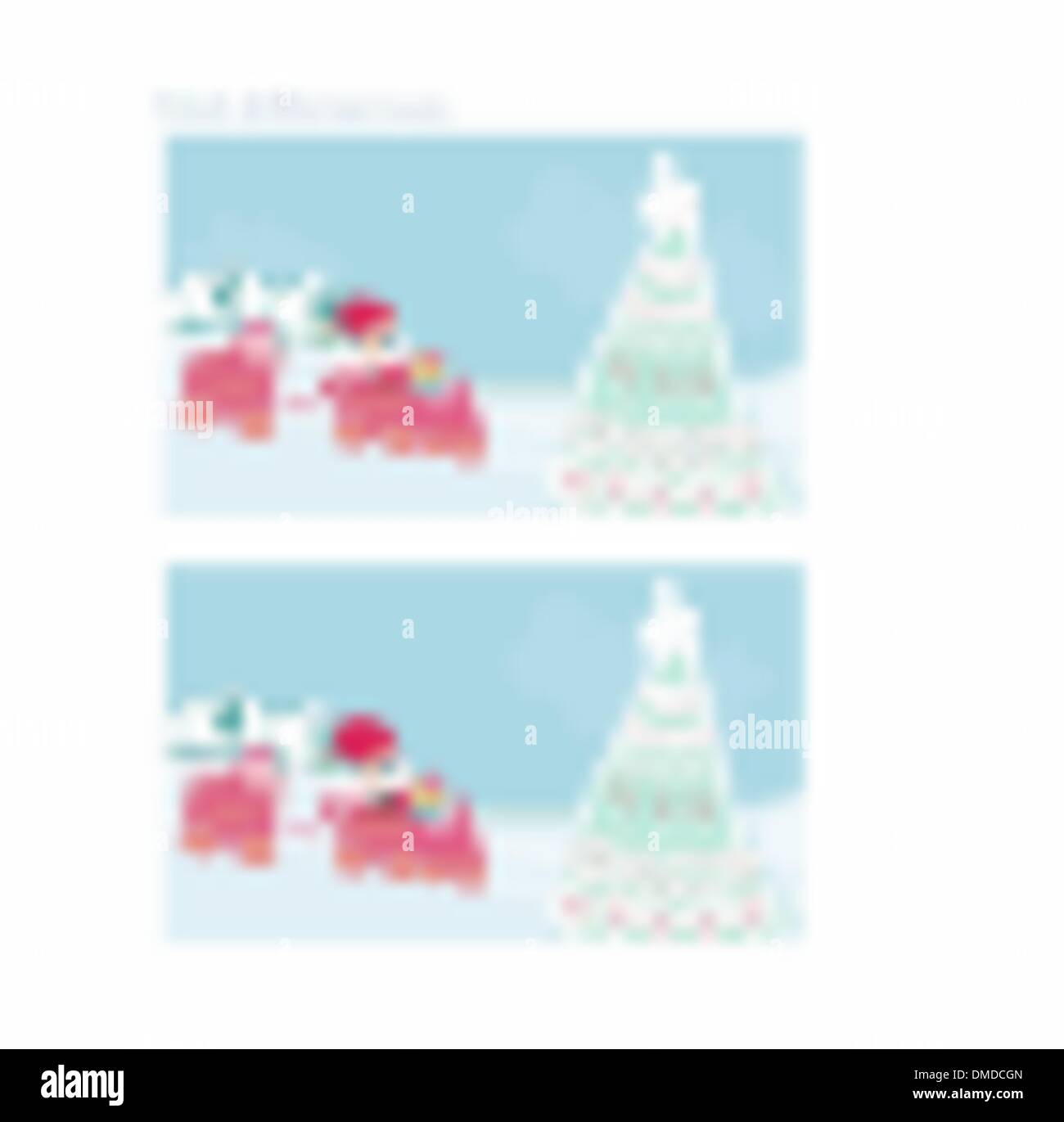 Santa Christmas Train - trouver des différences Illustration de Vecteur