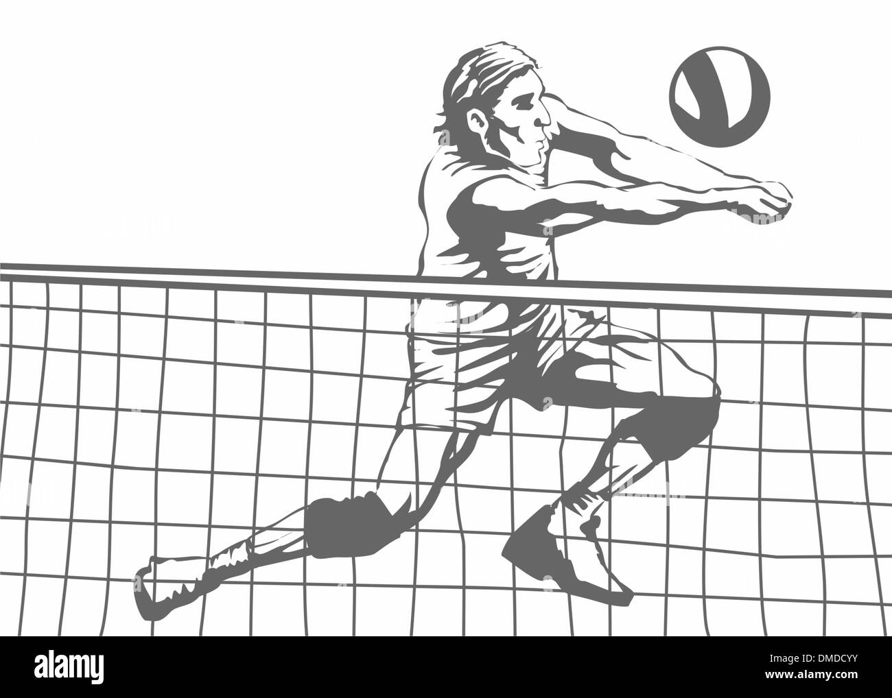 Joueur de volley-ball Illustration de Vecteur