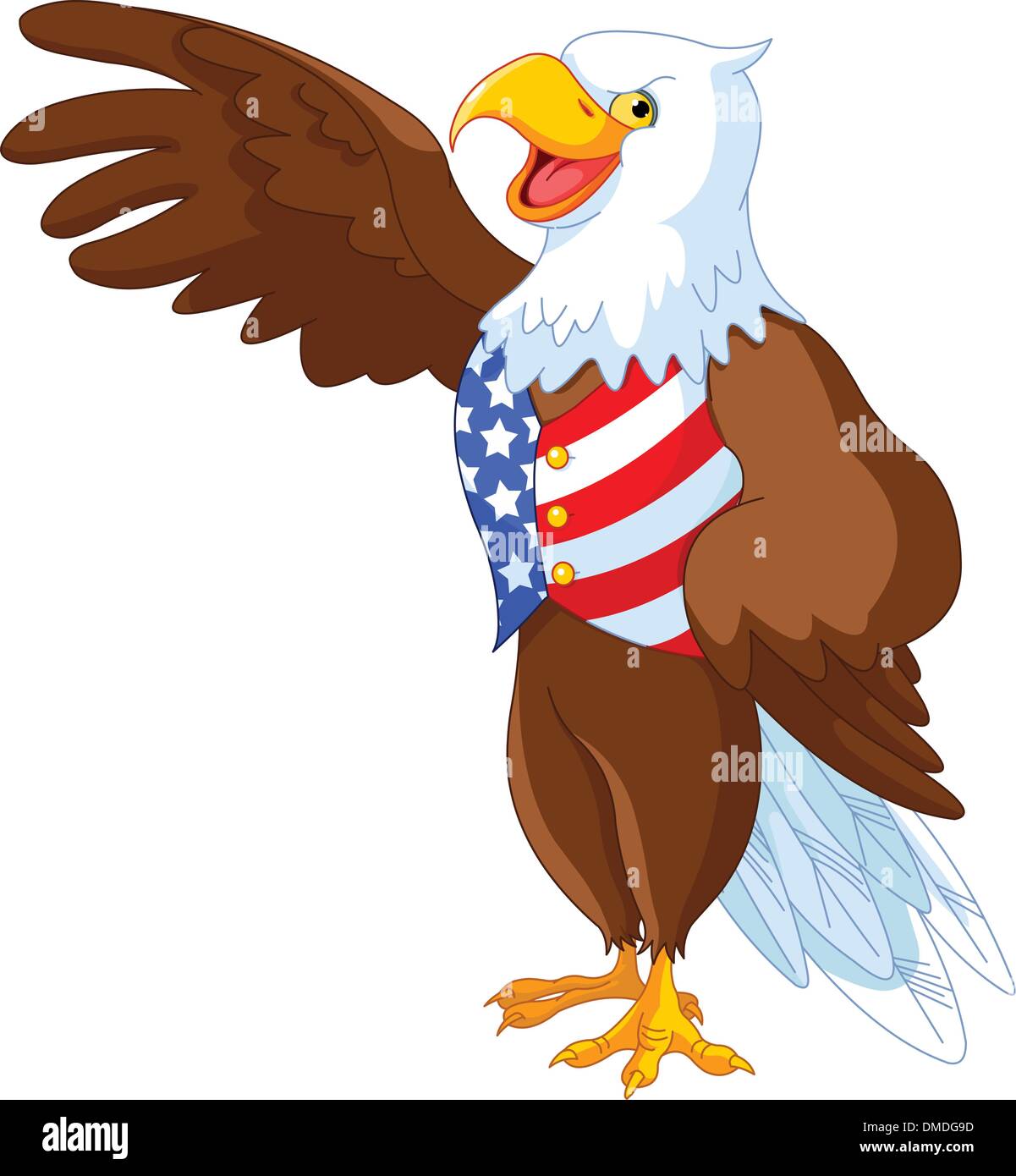 Patriotic American Eagle Illustration de Vecteur