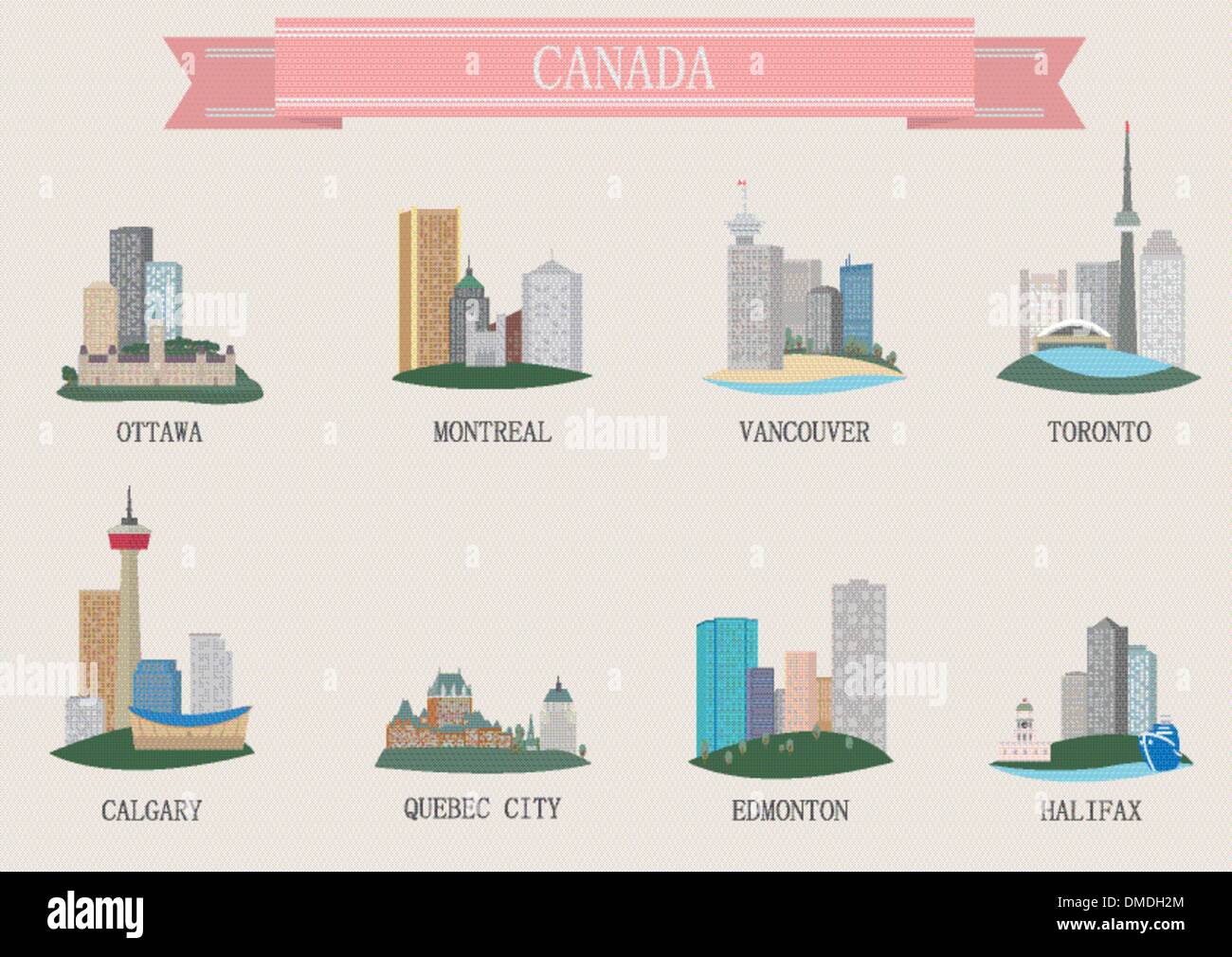 Symbole de la ville. Canada Illustration de Vecteur
