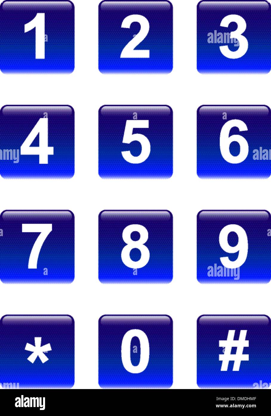 Touches de numéros Illustration de Vecteur