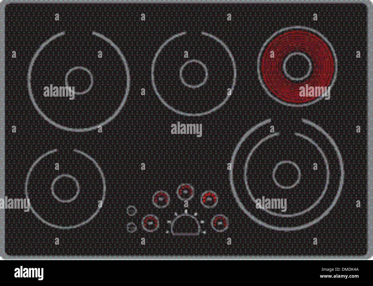 Cuisinière électrique moderne Illustration de Vecteur