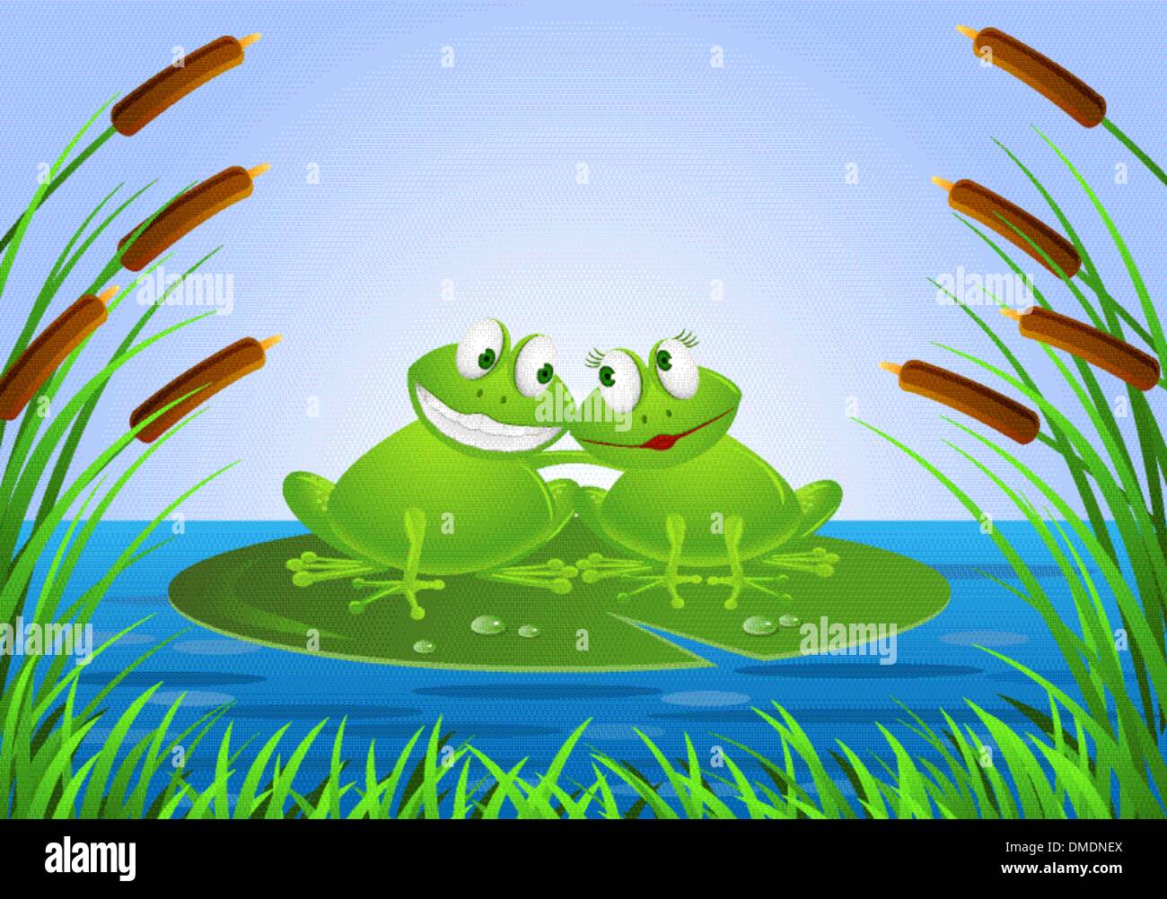 grenouille amoureuse Illustration de Vecteur