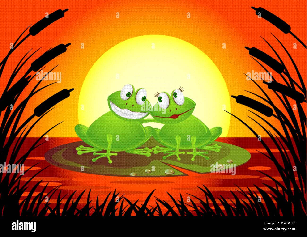 Grenouille Amoureuse Image Vectorielle Stock Alamy