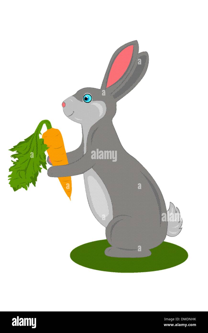 Lapin avec carotte Illustration de Vecteur