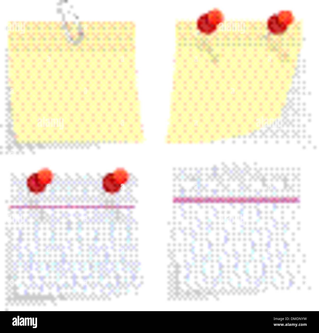 Vector set papier collant Illustration de Vecteur