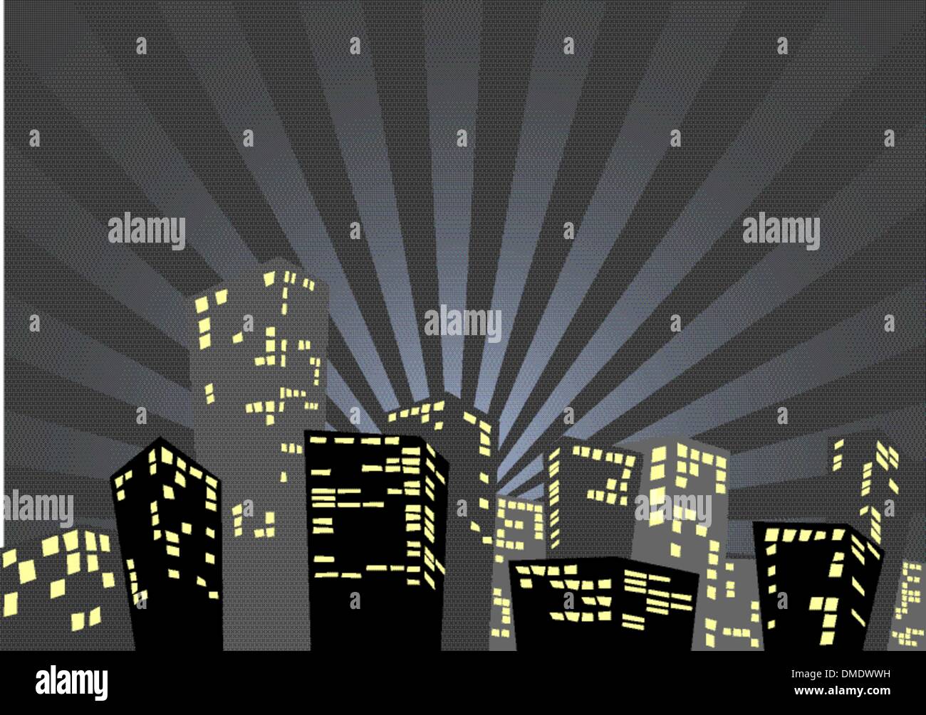 Silhouette de ciel de nuit Banque d'images vectorielles - Alamy