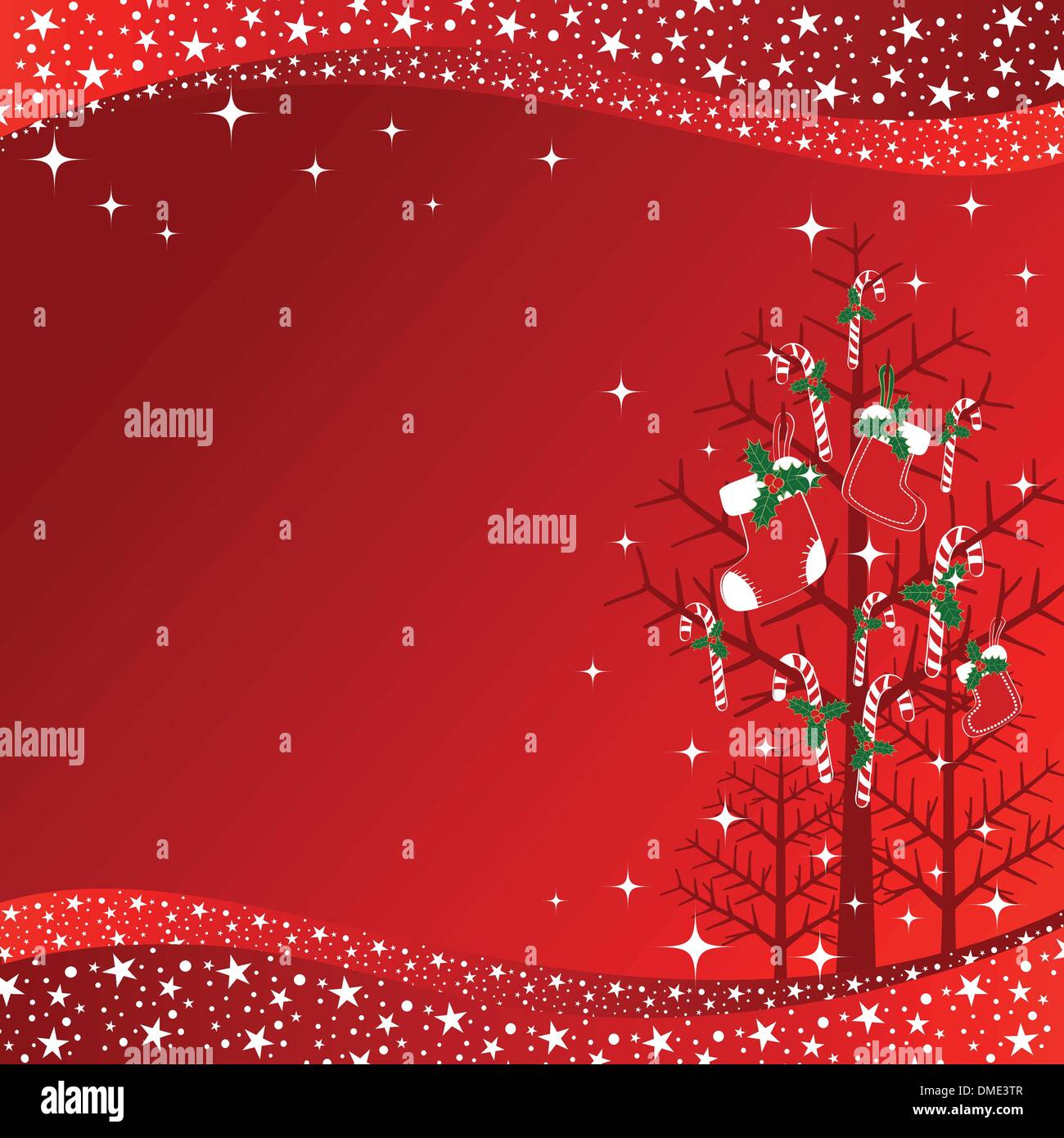 Carte de vœux de Noël Illustration de Vecteur