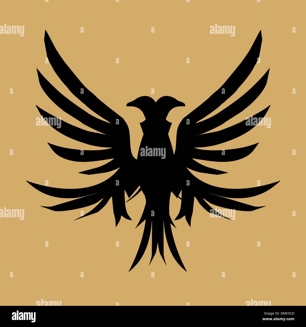 Tribal Tattoo black eagle vector art Illustration de Vecteur