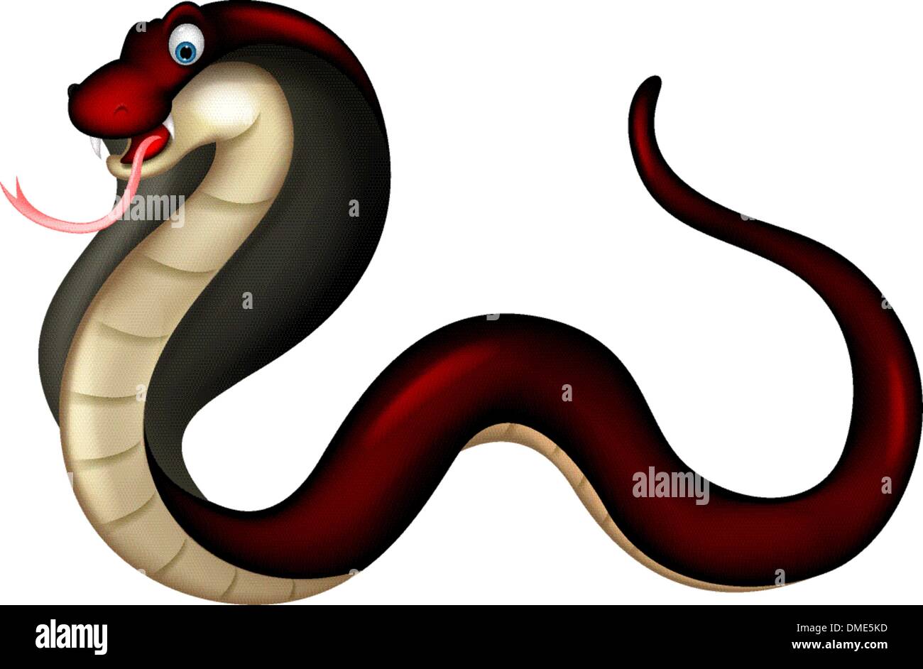 Dessin animé cobra noir Illustration de Vecteur