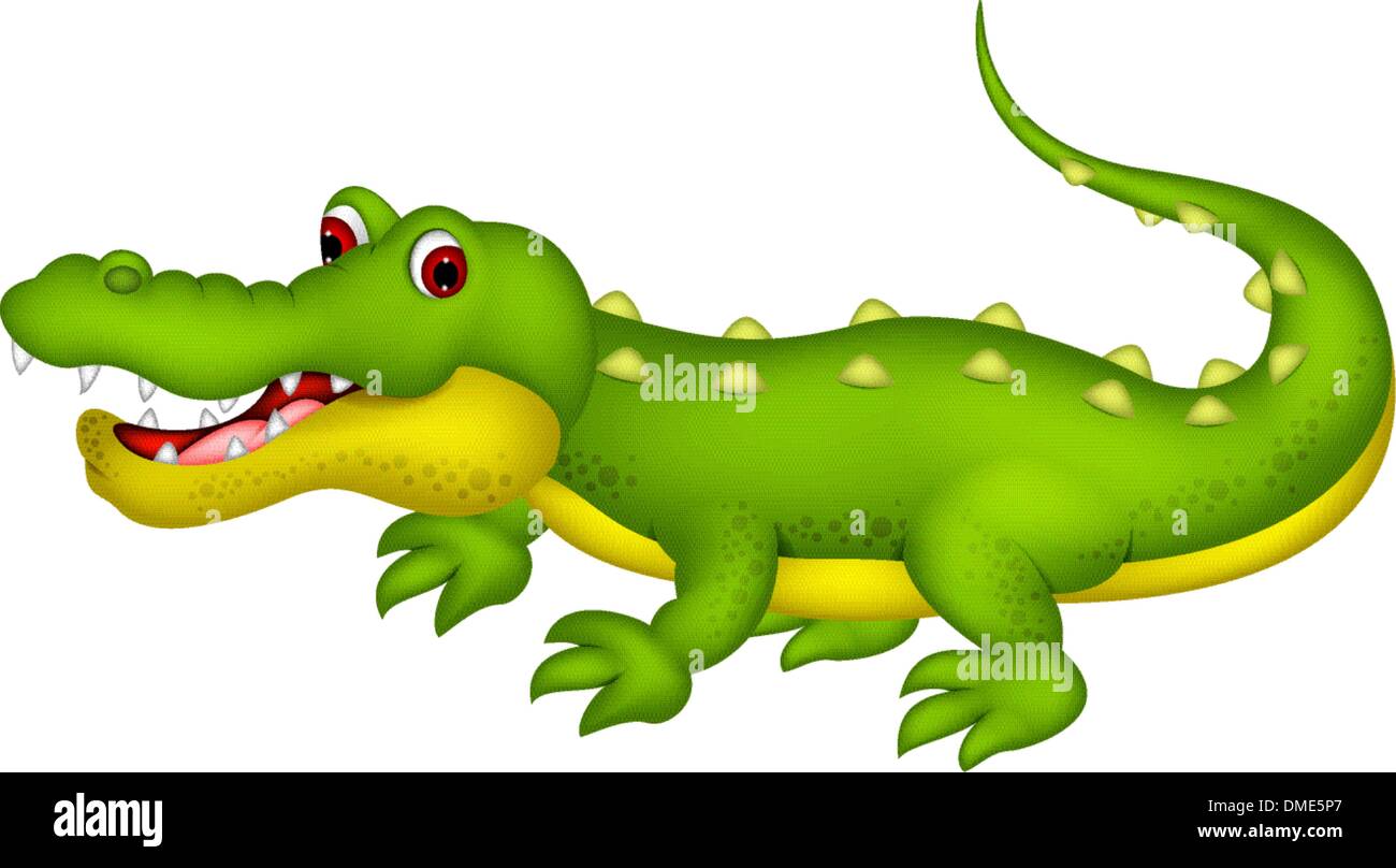 Dessin animé Crocodile Illustration de Vecteur