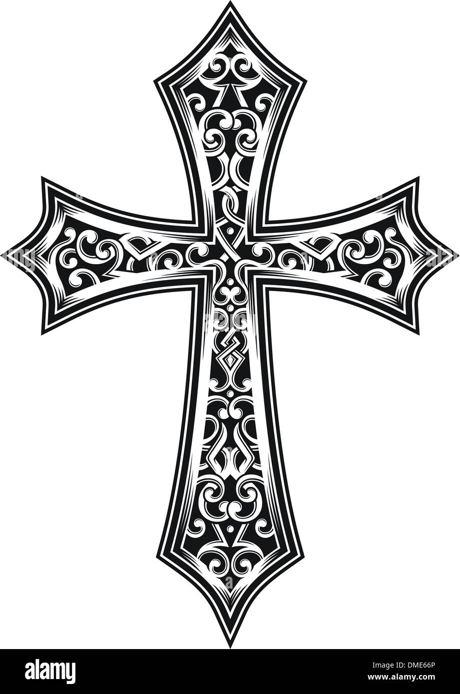 Ornements vecteur croix chrétienne Illustration de Vecteur
