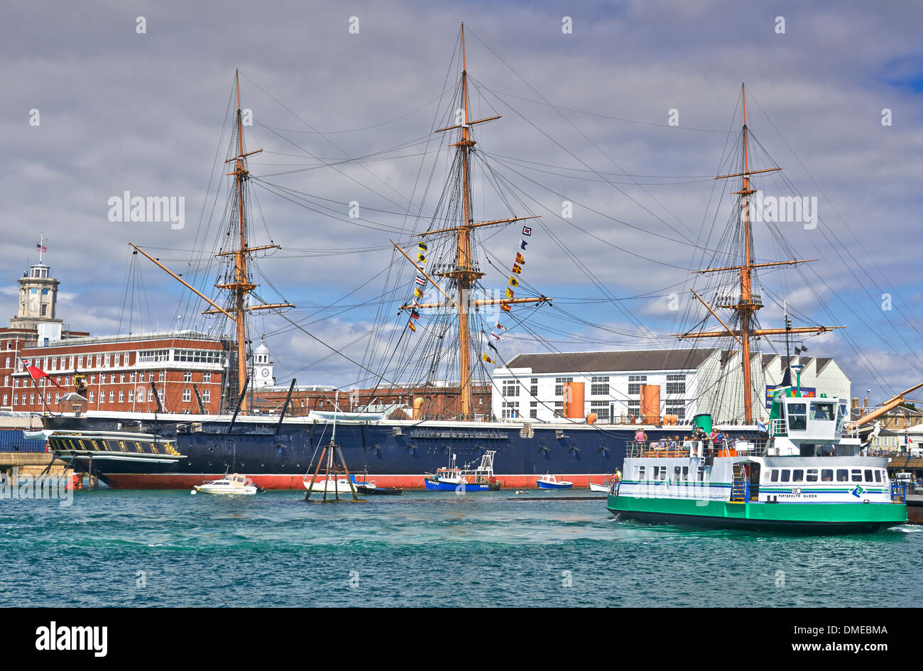 Le HMS Warrior (1860) était le nom de son navire de classe deux frégates blindées construit pour la Royal Navy en 1859-64 Banque D'Images