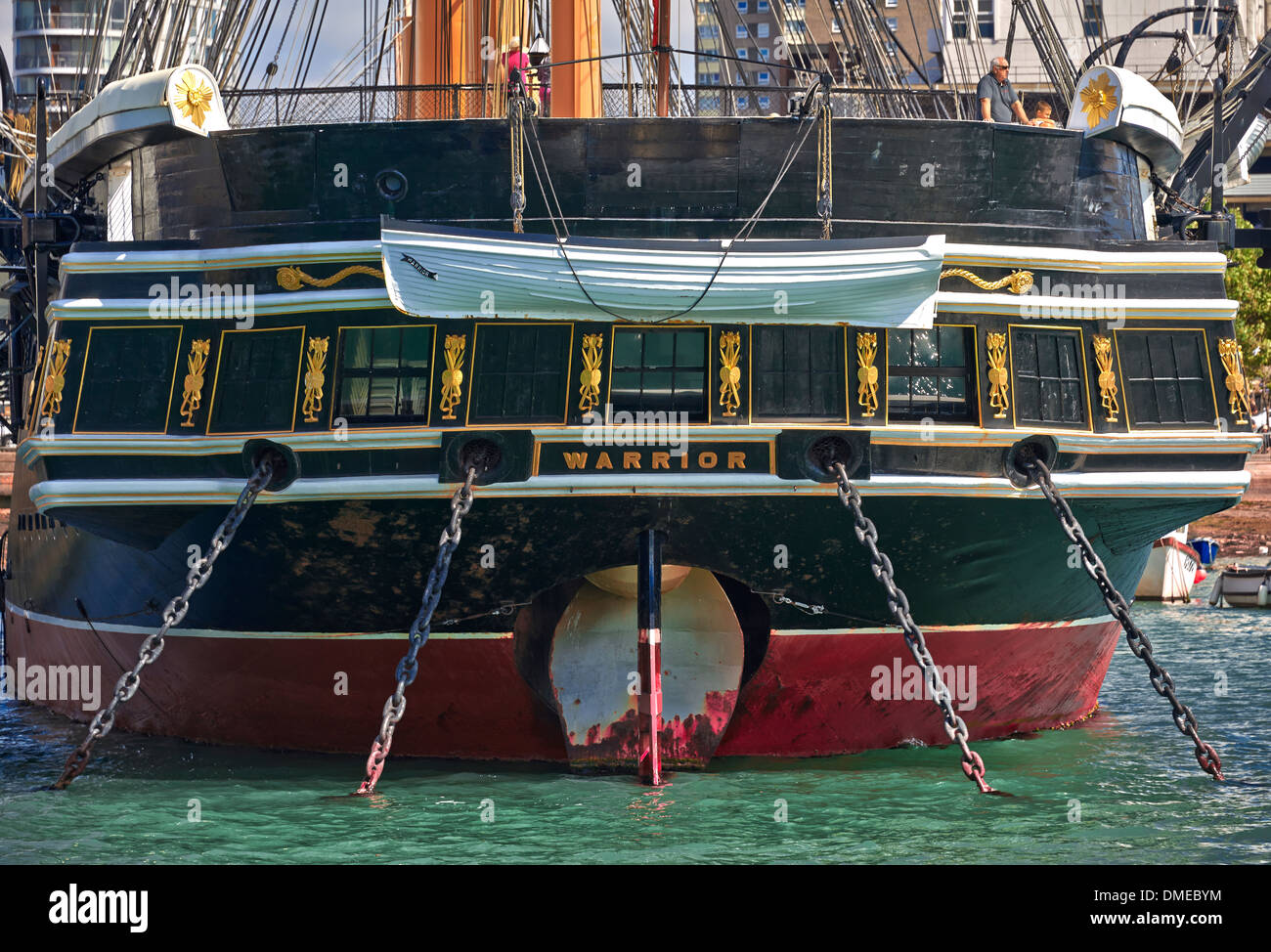 Le HMS Warrior (1860) était le nom de son navire de classe deux frégates blindées construit pour la Royal Navy en 1859-66 Banque D'Images