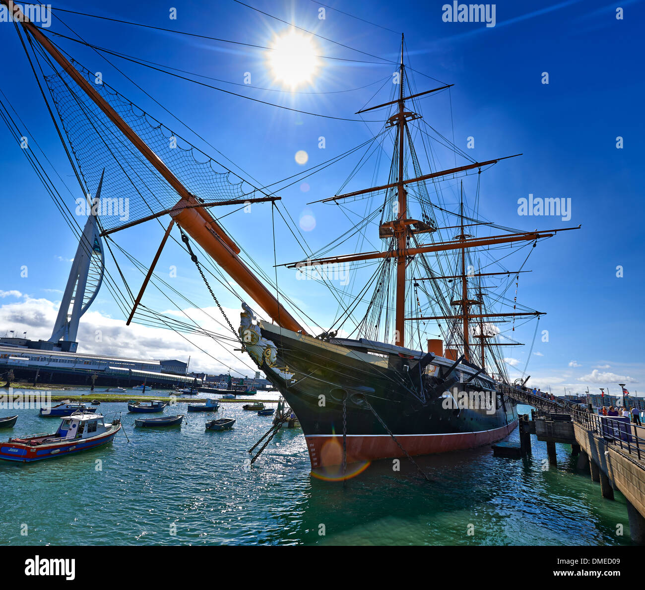 Le HMS Warrior (1860) était le nom de son navire de classe deux frégates blindées construit pour la Royal Navy en 1859-67 Banque D'Images