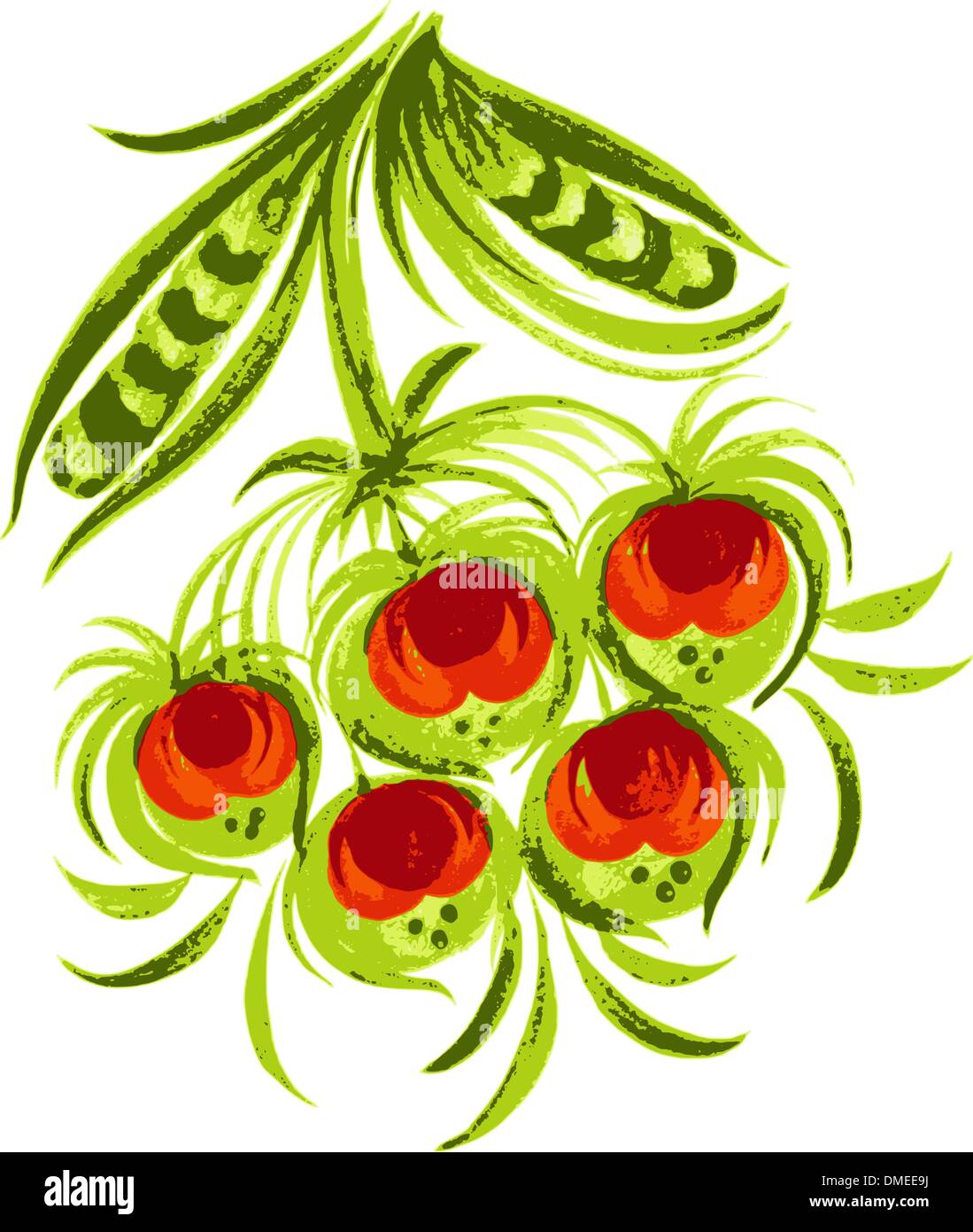 Petits fruits décoratifs Illustration de Vecteur