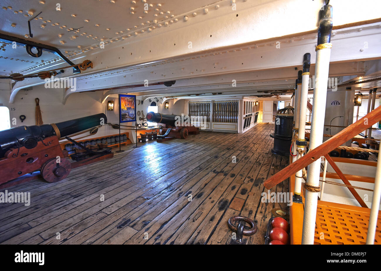 Le HMS Warrior (1860) était le nom de son navire de classe deux frégates blindées construit pour la Royal Navy en 1859-88 Banque D'Images