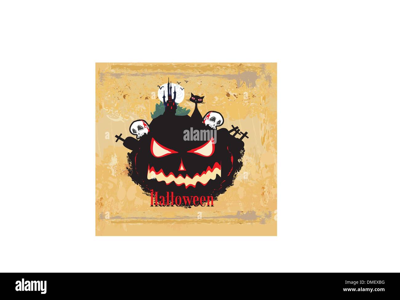 Affiche invitation halloween Illustration de Vecteur