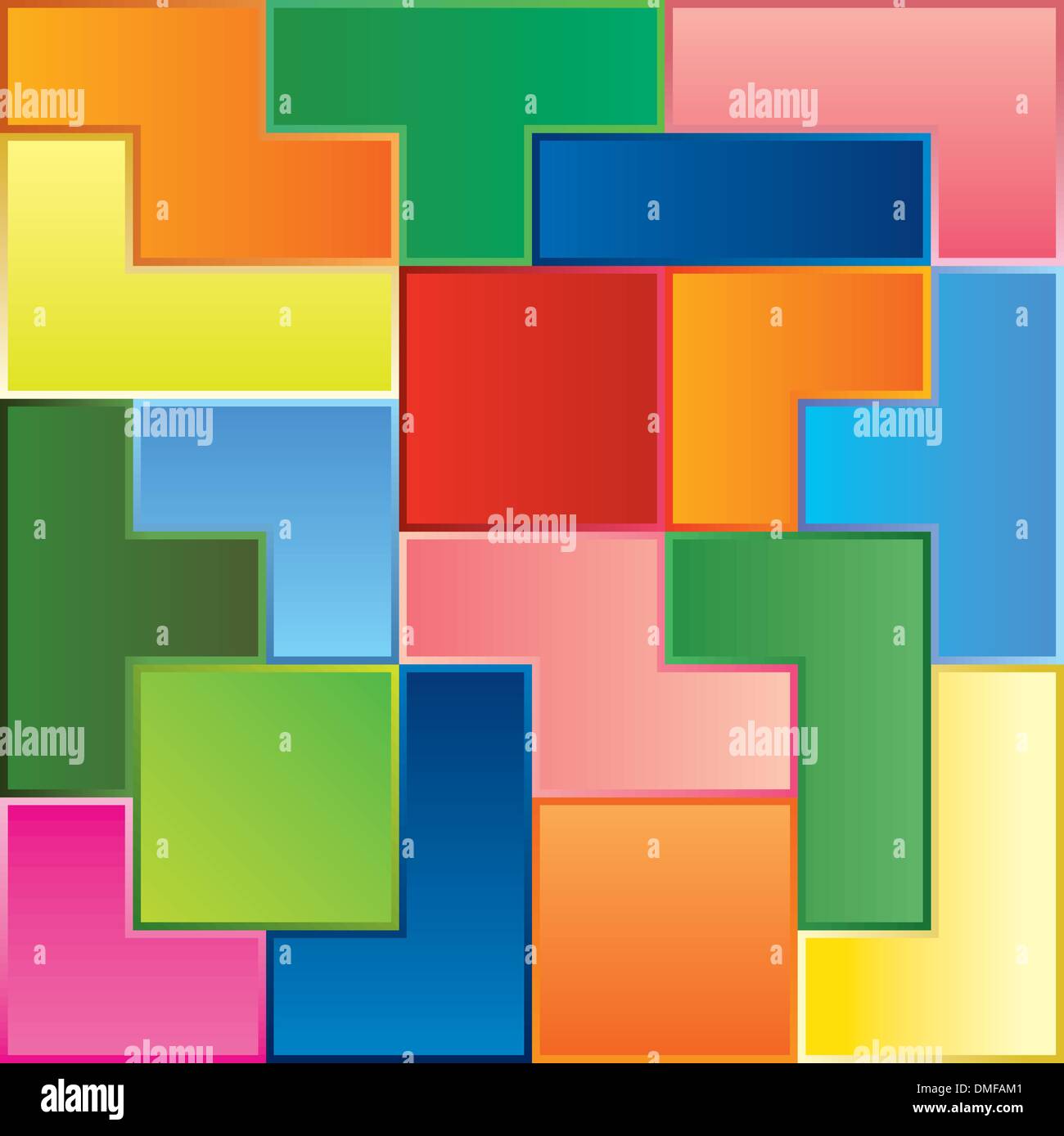 Pièces de jeu Tetris vecteur Illustration de Vecteur