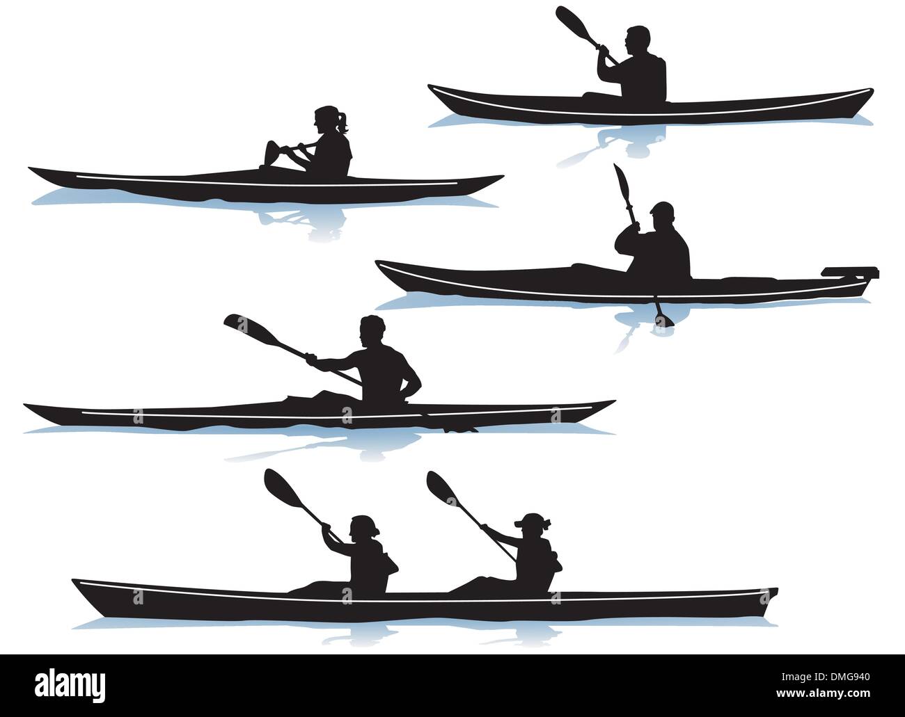 Kayak Illustration de Vecteur