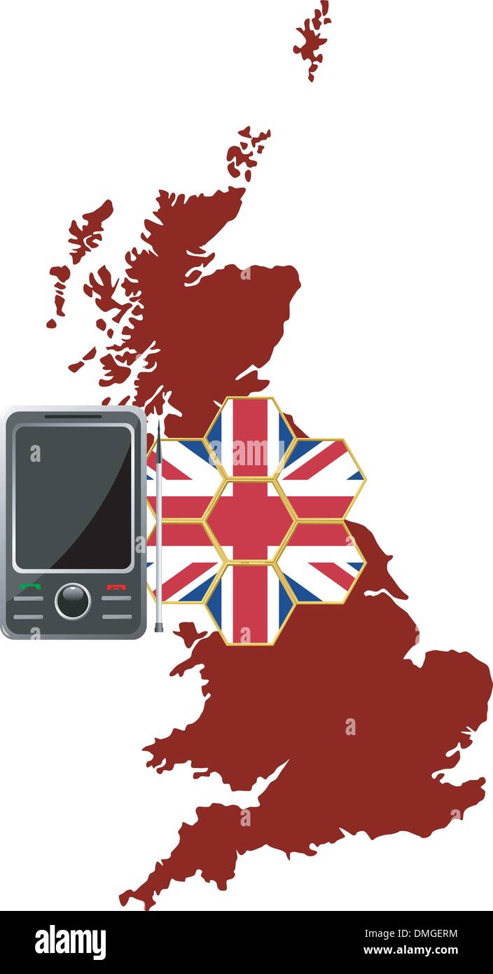 Mobile Communications United Kingdom Illustration de Vecteur