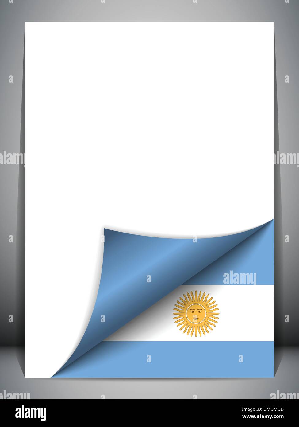 L'Argentine drapeau du pays en tournant la page Illustration de Vecteur