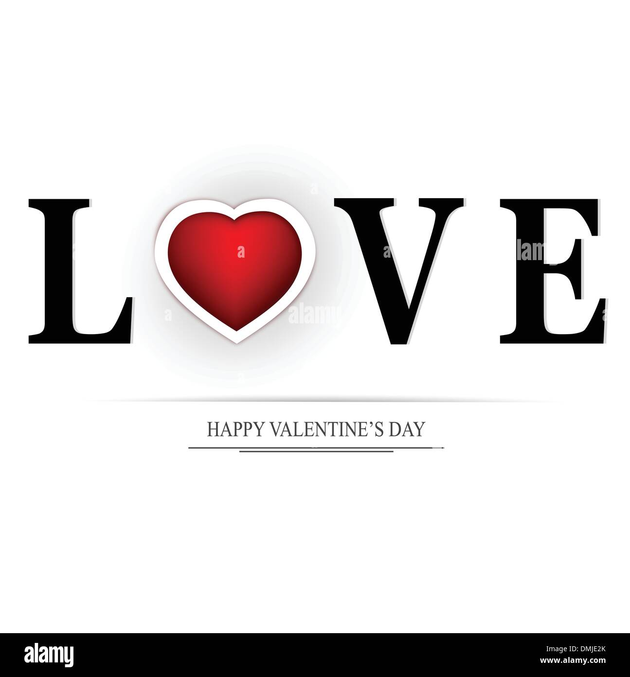 Décorer le mot amour pour Valentine s day Illustration de Vecteur