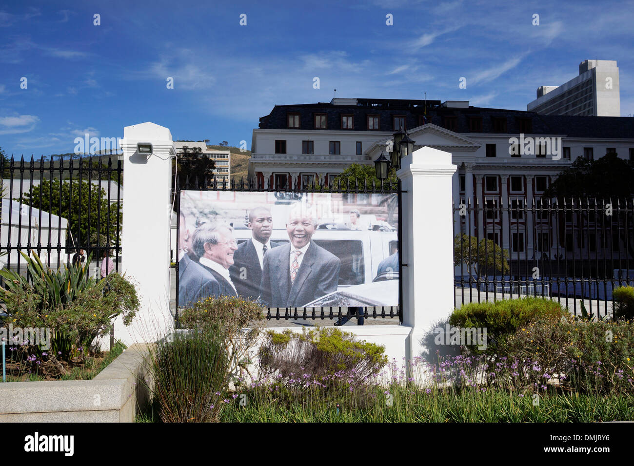 14 décembre 2013., le Parlement rend hommage à Nelson Mandela à Cape Town, Afrique du Sud Banque D'Images