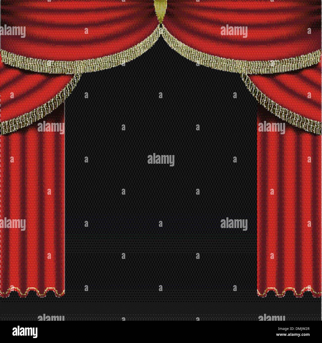 Rideaux Rouges Vertical Jpg Black stage curtains Banque d'images vectorielles - Alamy