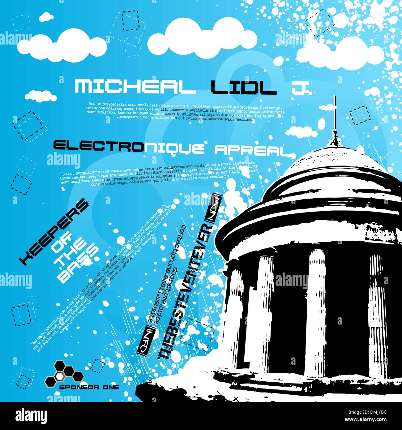 Splatter flyer design urbain Illustration de Vecteur