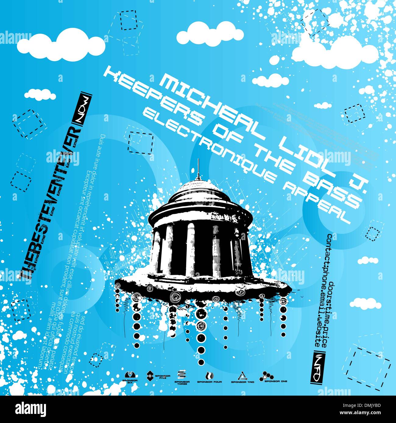 Splatter flyer design urbain Illustration de Vecteur