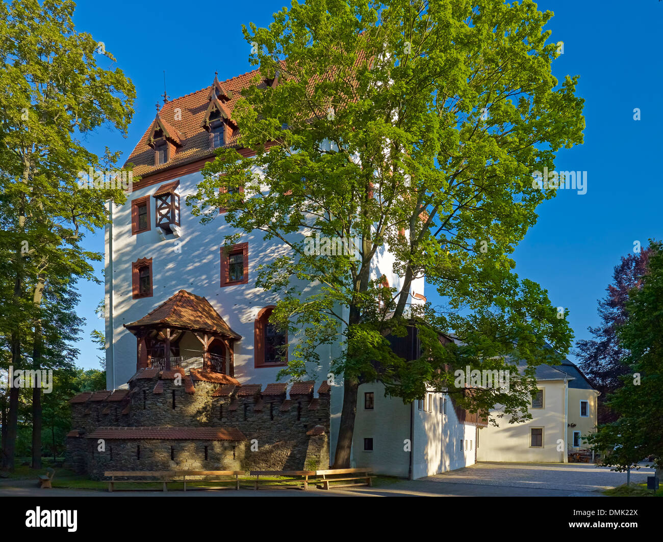 Schlettau Château en Schlettau près de Annaberg-Buchholz, Saxe, Allemagne Banque D'Images