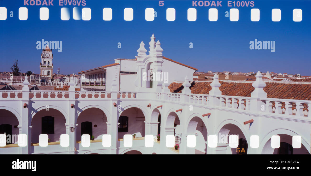 Toit du couvent de San Felipe Neri, SUCRE, classée au Patrimoine Mondial par l'UNESCO, la Bolivie, l'AMÉRIQUE DU SUD Banque D'Images