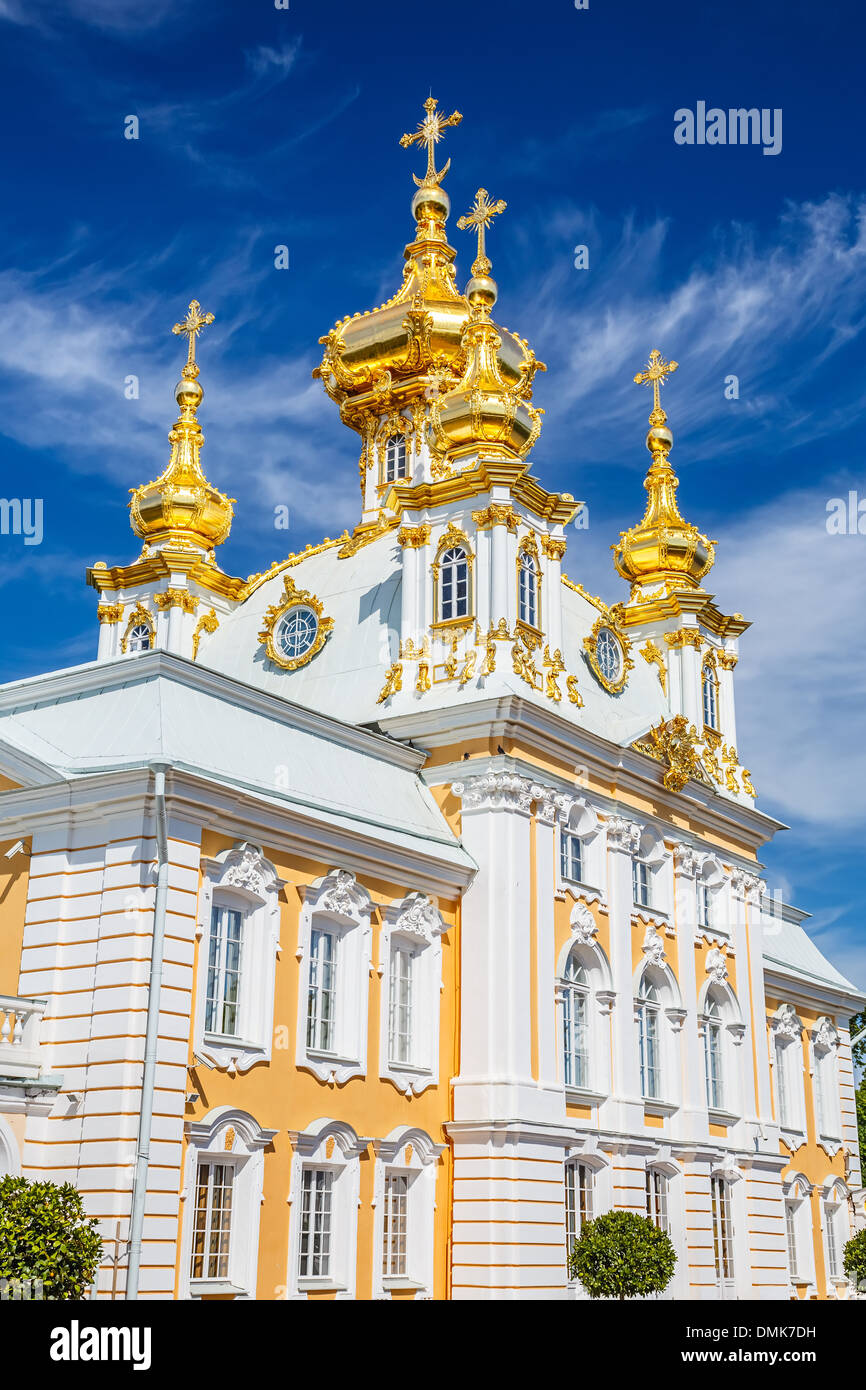 Église de Peterhof, St Petersburg Banque D'Images