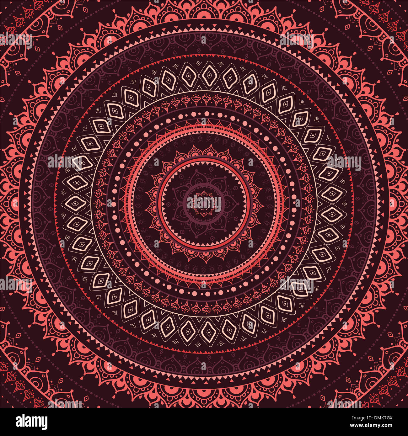 Mandala. Indian motif décoratif. Banque D'Images