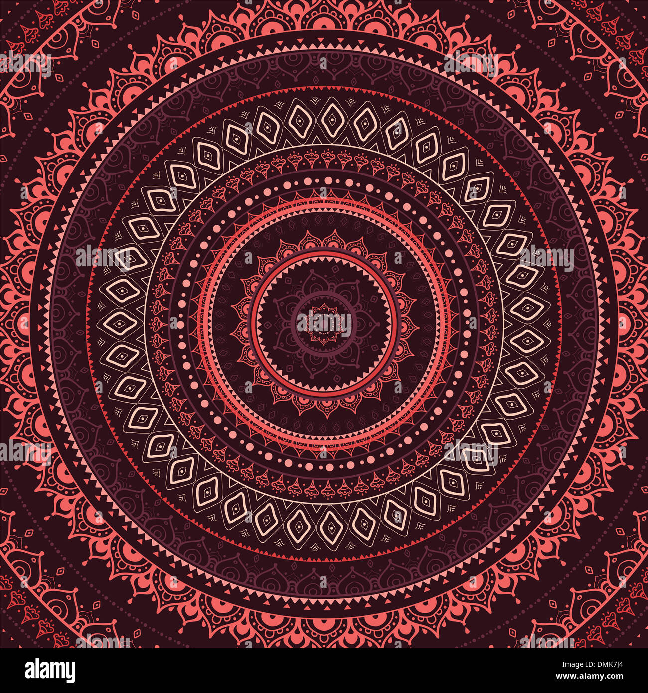 Mandala. Indian motif décoratif. Banque D'Images