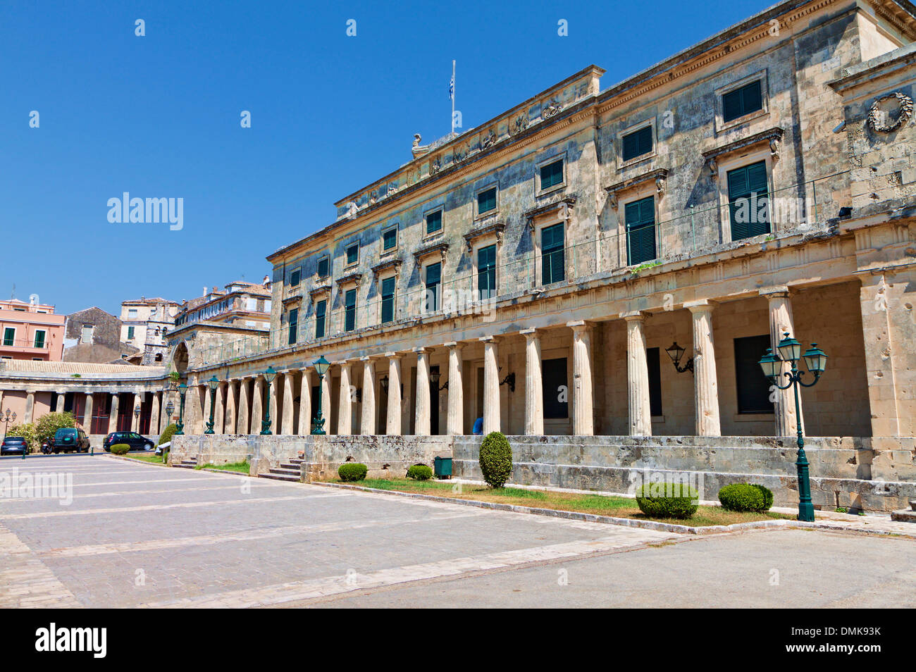 Les Britanniques palace à l'île de Corfou en Grèce Banque D'Images