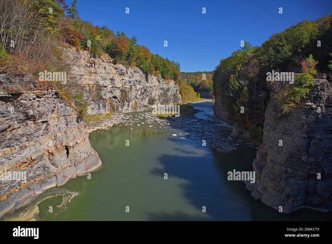 Bien que la rivière Genesee gorge à Letchworth State Park dans l'État de New York Banque D'Images