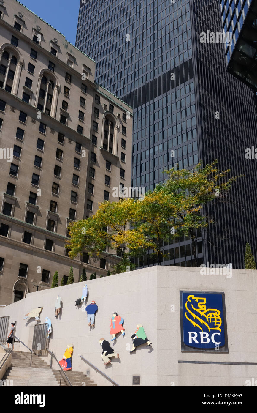 Signe de la Banque Royale du Canada à Toronto, Ontario, Canada Banque D'Images
