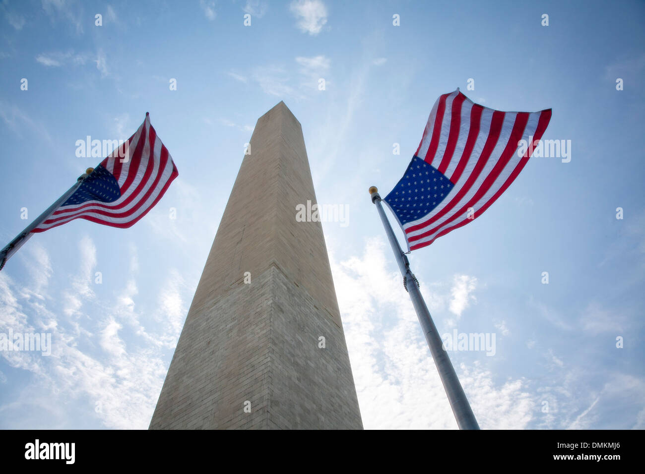 Le Washington Monument sur le Mall, à Washington DC. Banque D'Images