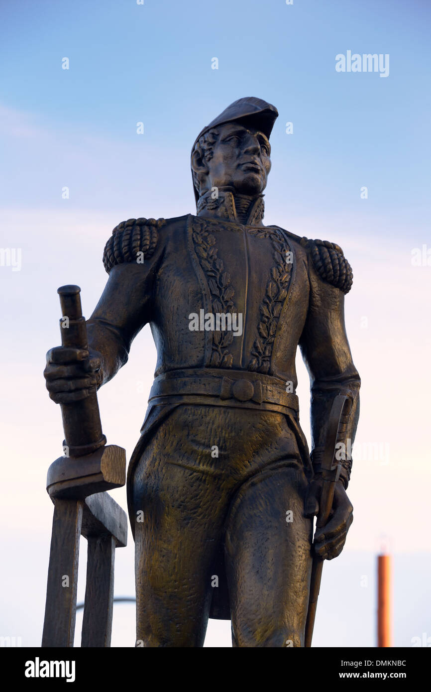 L'amiral William Brown Statue, Dublin, Irlande, Europe Banque D'Images
