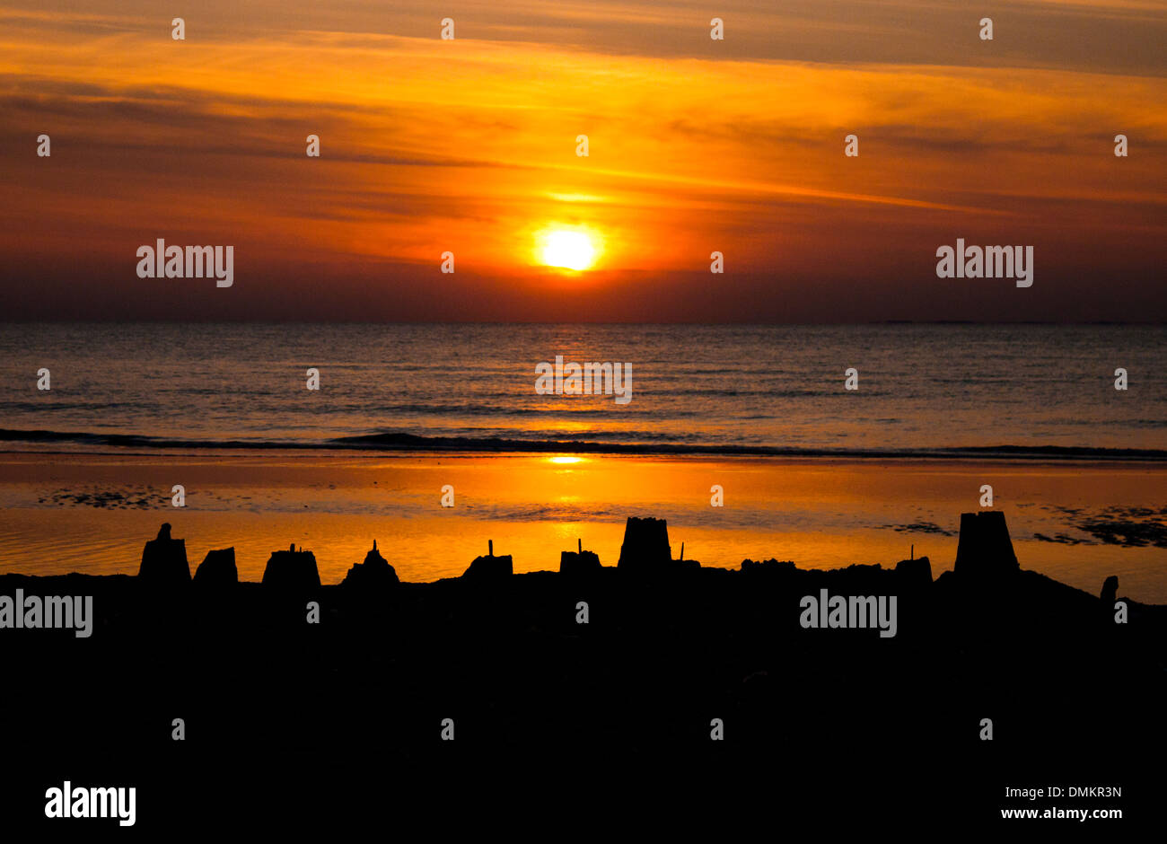 Old Hunstanton Beach Sunset Banque D'Images