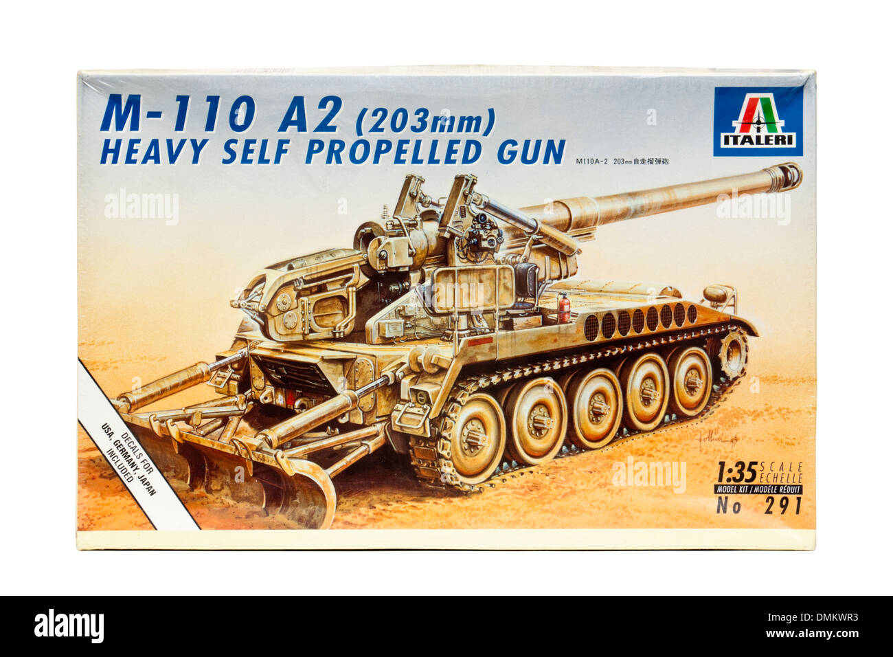 M-110 A2 203mm Gun automoteurs lourds (pas de modèle 291 Italeri kit, échelle 1:35) Banque D'Images