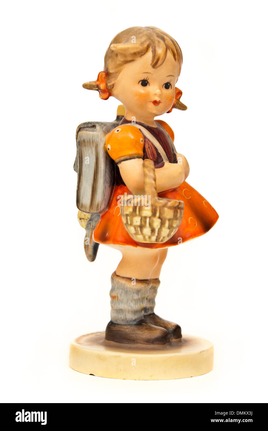 "L'école en porcelaine Vintage Girl' du prince par Goebel de l'Allemagne Banque D'Images